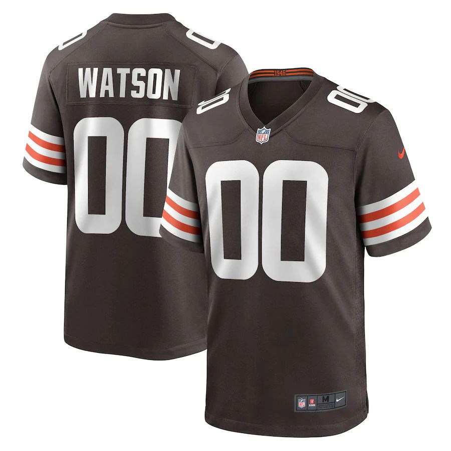 Men Cleveland Browns Deshaun Watson Nike Brown Custom Game NFL Jersey
